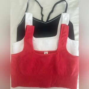 Gym Crop Top Set – 3 Pieces | Stretchy / Runs Small